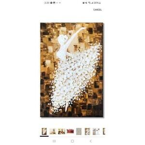 Abstract Floral Ballet Dancer Canvas Art